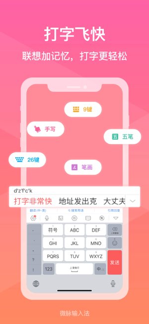微脉输入法截图
