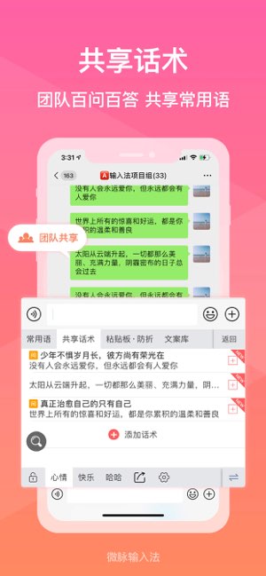 微脉输入法截图