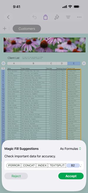 Numbers截图