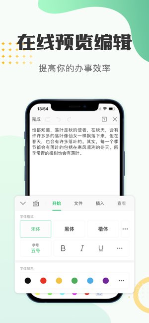 表格文档编辑截图