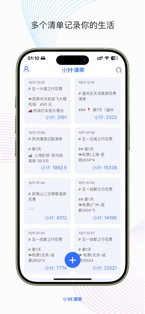 小计清单截图