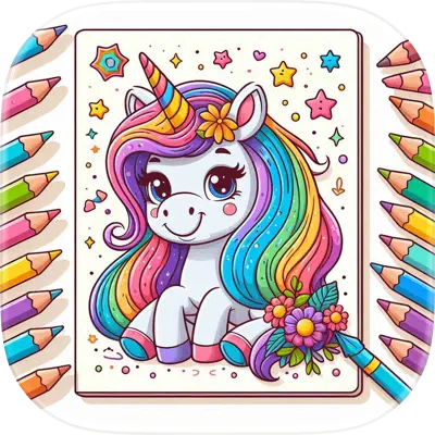 獨角獸和飛馬著色
