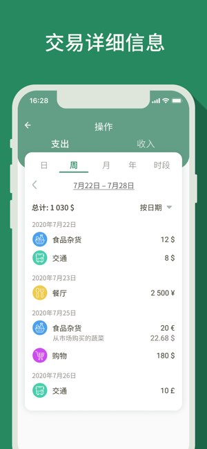 记账, 花费跟踪截图