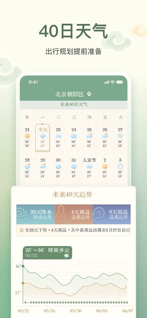安心天气截图