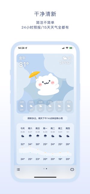 米糕天气截图