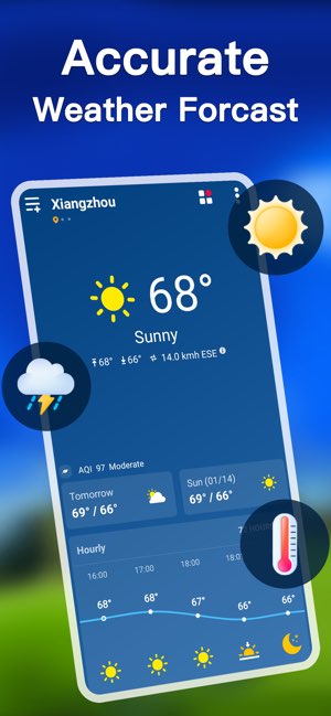 简约天气截图