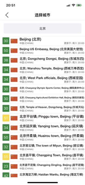 中国空气质量截图