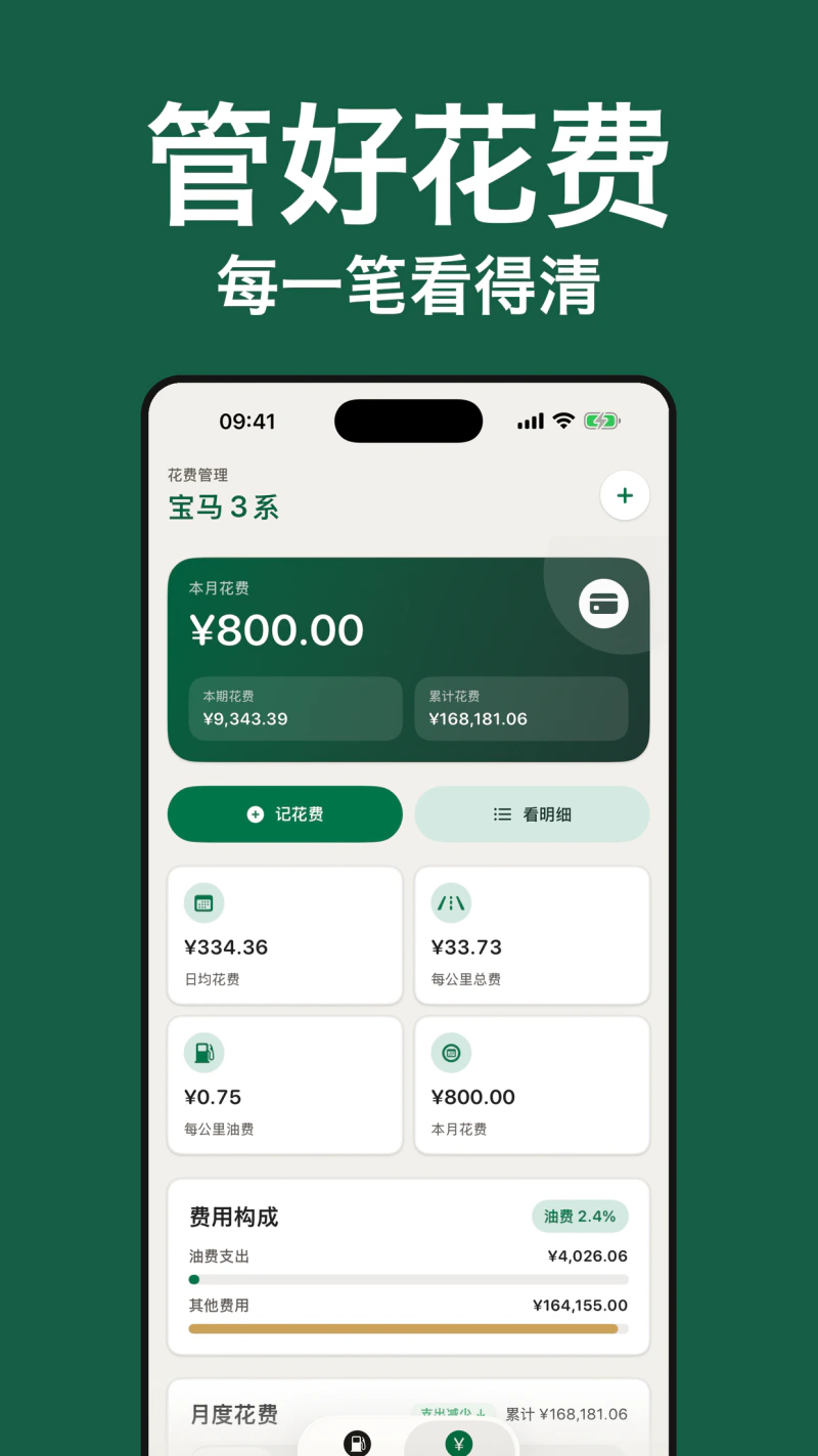 加仑油耗截图