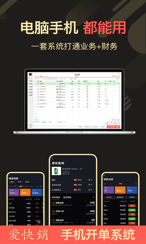 爱快销进销存: 进销存客户销售库存外勤管理助手