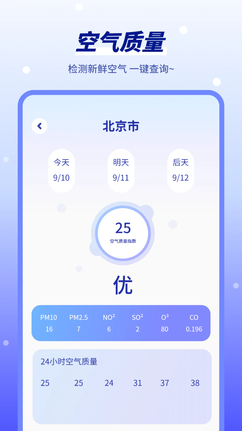 天气预报截图