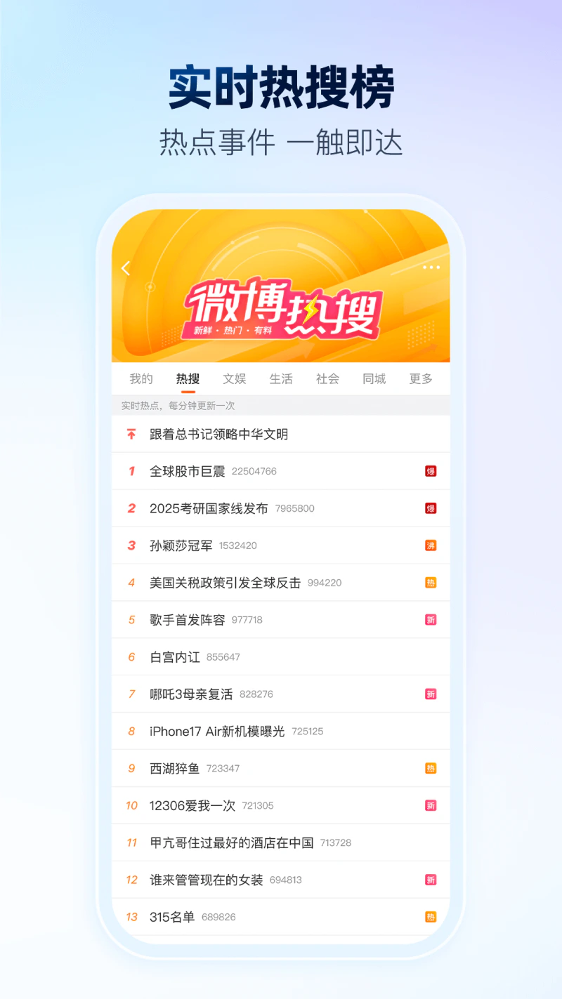 微博: 上微博看明星热点新闻资讯