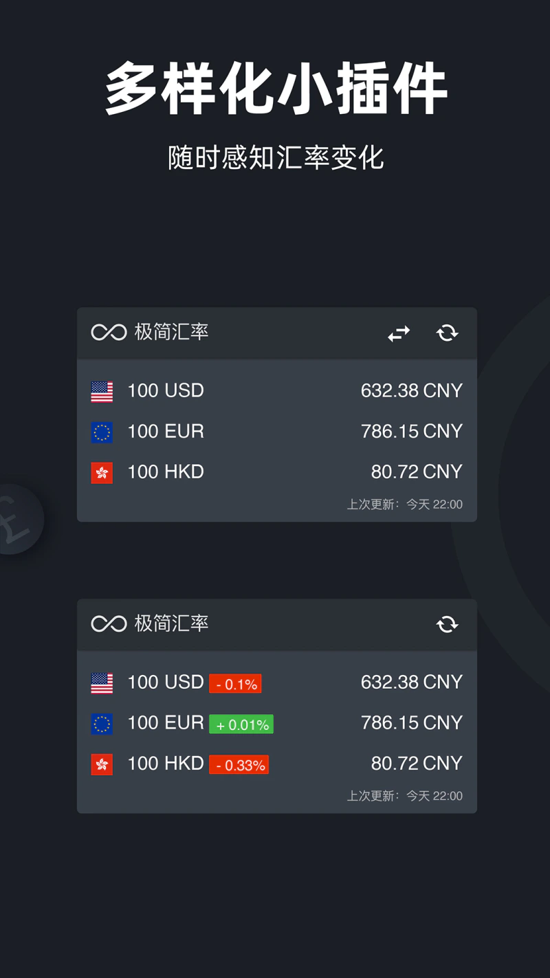 极简汇率截图