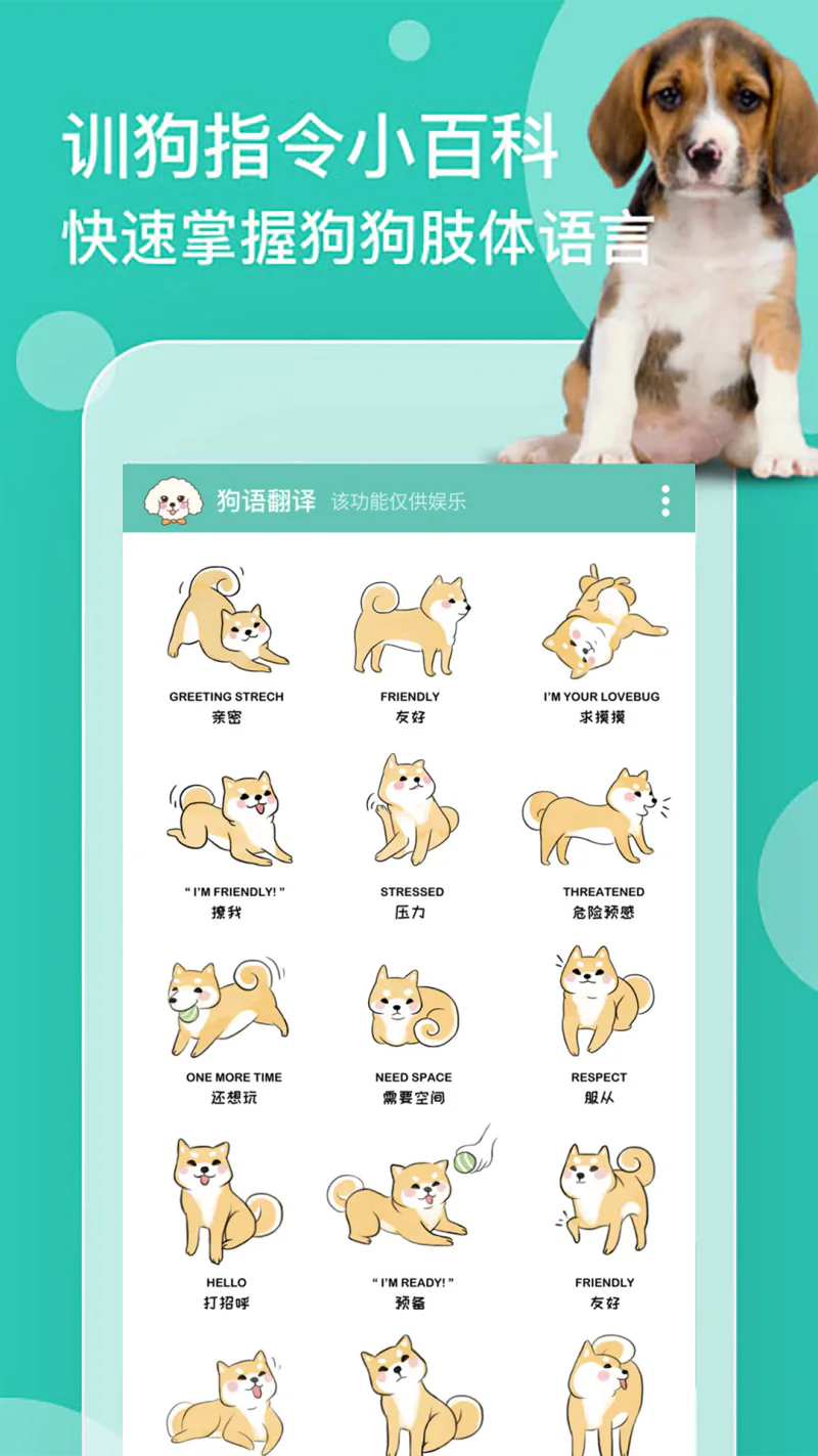 狗语翻译: 潮好玩的动物语音识别器