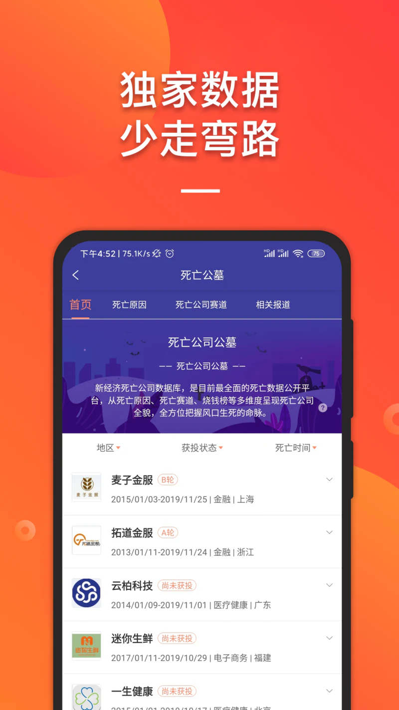 IT桔子: 泛互联网行业创投信息数据库
