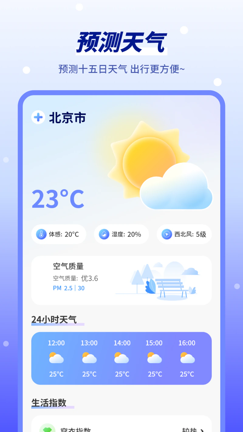 天气预报截图