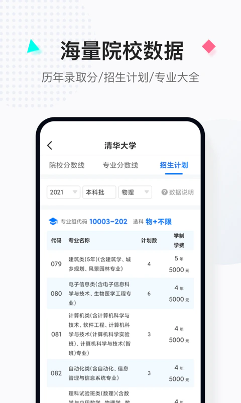 报考大学: 高考志愿填报信息查询