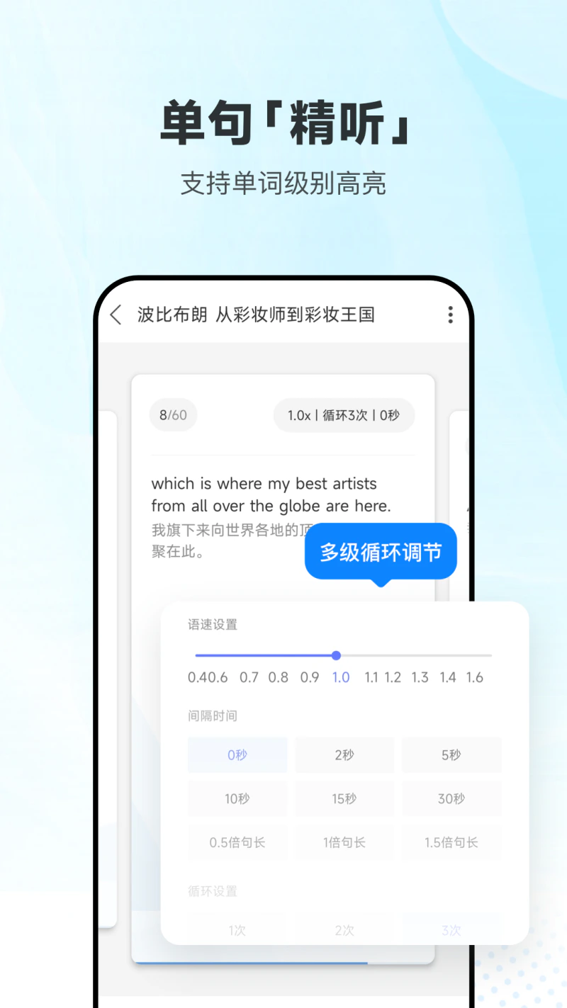 每日英语听力学习版: 精听细读，更好学英语