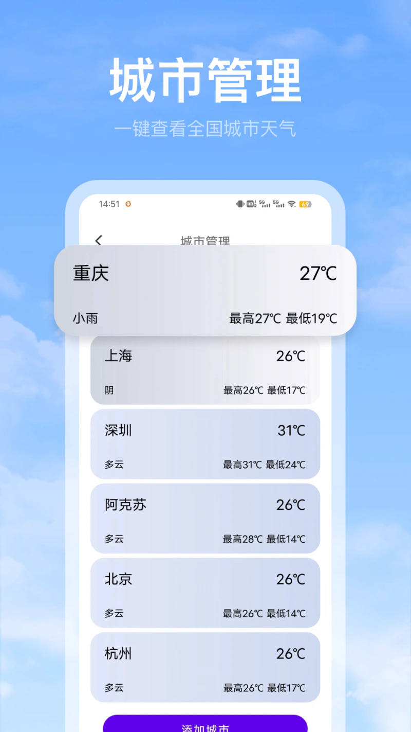 天气预报: 及时预报天气空气质量指数温度