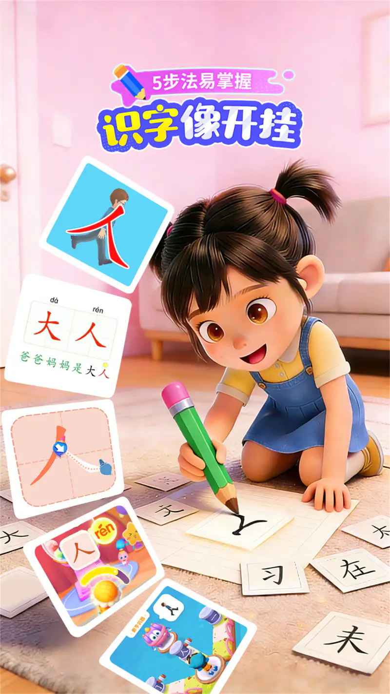宝宝巴士汉字: 3-8岁学透1900字